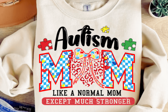 Autism Mom SVG Design Asset Review for T-Shirt Graphics
