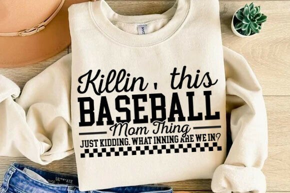Baseball Mom Graphics: A Versatile SVG Design for T-Shirt Projects