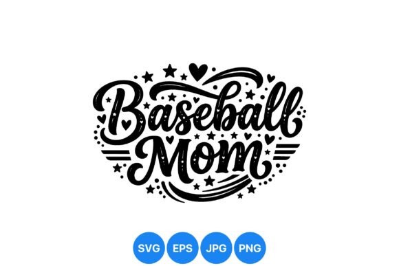 Baseball Mom SVG Design Art: A Versatile Graphic for Creative Sellers
