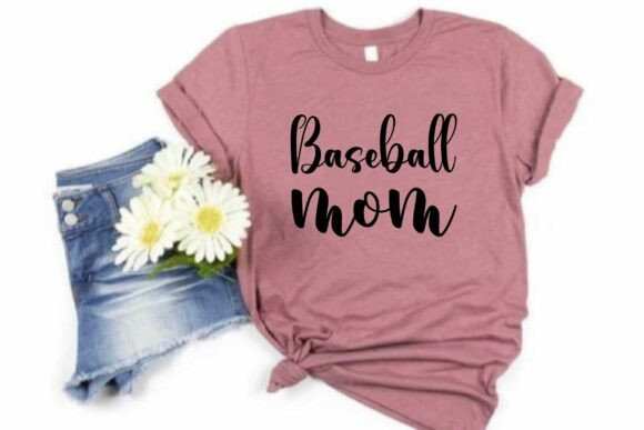 Baseball Mom SVG PNG Mother’s Day Design for T-Shirt Graphics