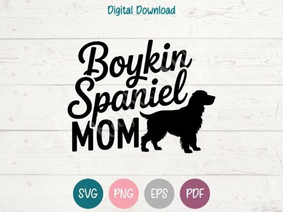 Boykin Spaniel Dog Mom SVG Design for T-Shirt Graphics