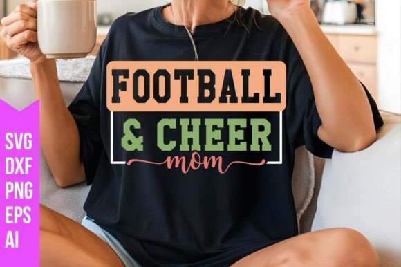 Football Cheer Mom Svg – A Versatile Graphic for T-Shirt Designs