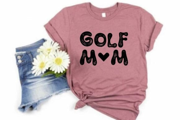 Golf Mom SVG PNG Retro Mother’s Day Graphics for T-Shirt Designs
