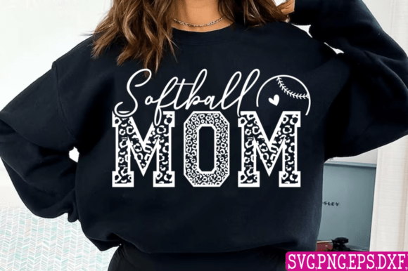 Leopard Softball Mom SVG: A Versatile Graphic Design Asset for T-Shirt Designs