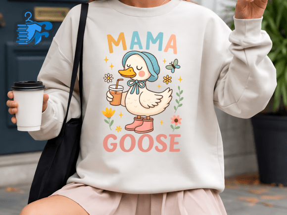 Mama Goose Cute Mom SVG Design: A Versatile Graphic for T-Shirt and Branding Projects