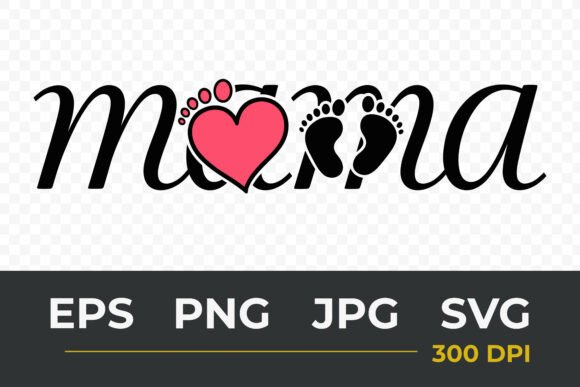 Mama SVG PNG and Baby Feet SVG: Modern Illustrations for Content Publishing