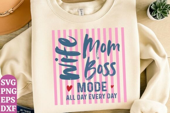 Mom Wife Boss SVG PNG: A Dynamic Graphic Design Asset for T-Shirt Designs and Branding