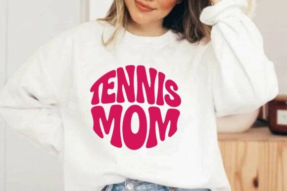 Retro Tennis Mom SVG T-Shirt Design: A Unique Graphic for Modern Branding