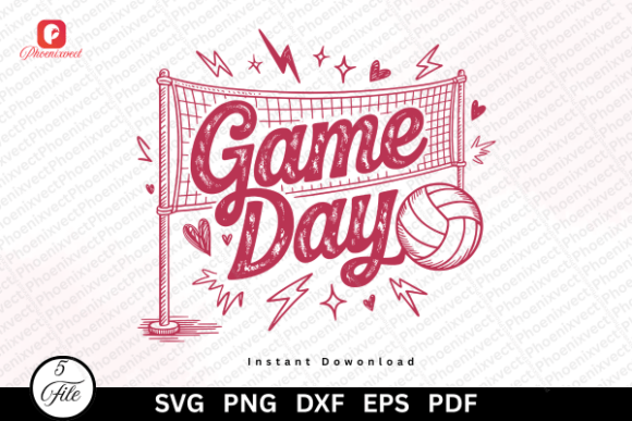 Retro Volleyball Game Day Mom SVG PNG – A Versatile Graphic for Handmade Creations