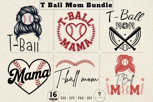 T Ball Mom SVG Bundle: A Sporty Graphic Design Asset for Creative Sellers